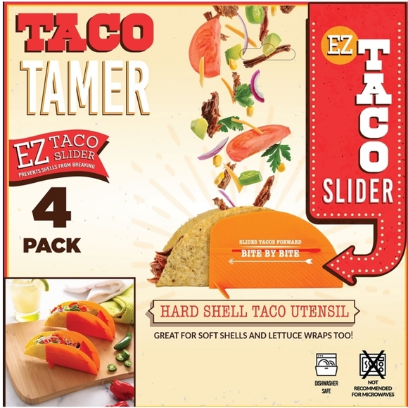 The Taco Tamer 8 Pack EZ Taco Lettuce Wrap Slider Server Holder Stand Orange - Picture 7 of 9
